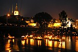 , : Louny in der Nacht