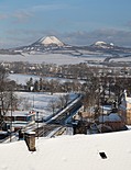 Louny - Der Winterblick aus der Turm