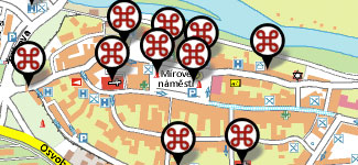 Město Louny - on-line mapa, Zdroj: www.planstudio.cz