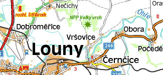 Region Louny - on-line mapa, Zdroj: www.planstudio.cz