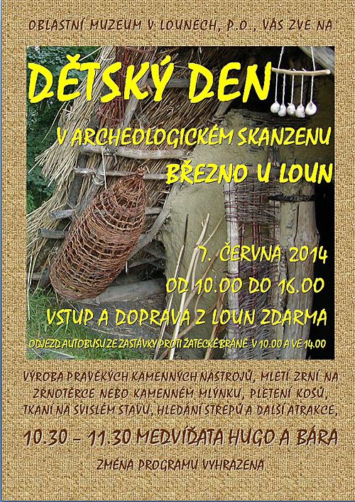 Dětský den v Archeologickém skanzenu Březno u Loun