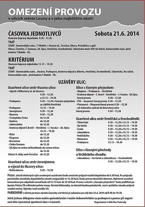 EHC 2014 - dopravní omezení